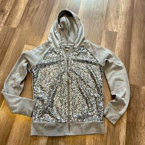 Sequined Zip up. Size M